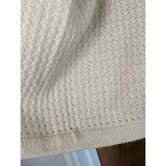 Vintage Bams San Francisco Beige Waffle Knit Open Front Cardigan - Picture 3 of 8
